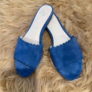J. Jill Blue Suede Mules